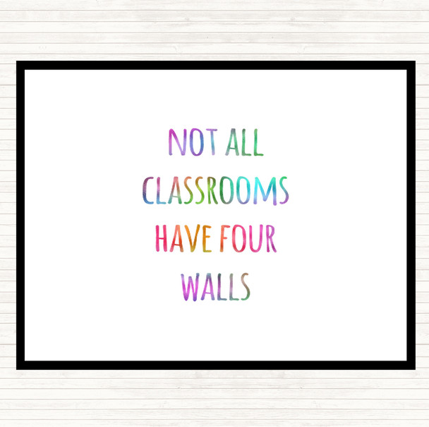 Not All Classrooms Rainbow Quote Mouse Mat Pad