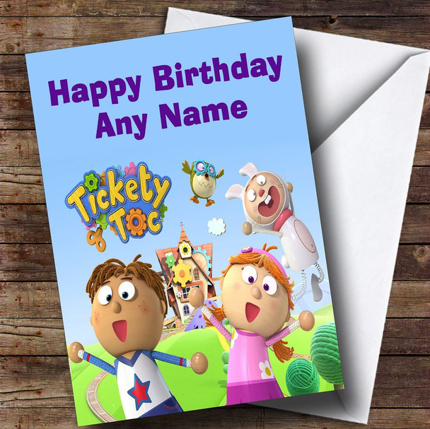 Tickety Toc  Personalised Children's Birthday Card
