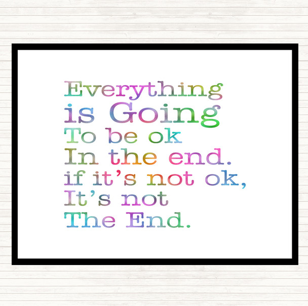 Not The End Rainbow Quote Dinner Table Placemat