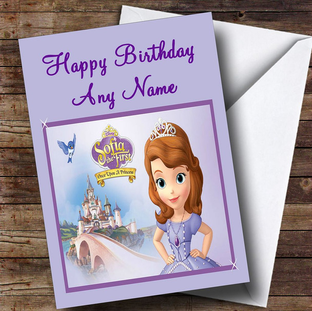 Sofia The First Princess  Personalised Children's Birthday Card
