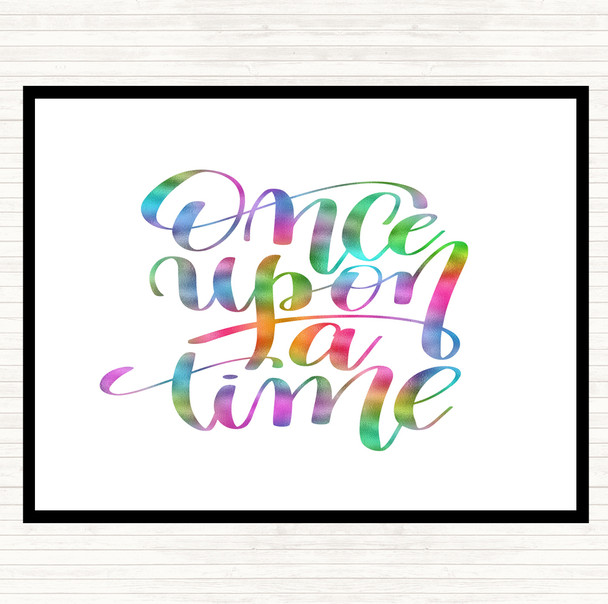 Once A Time Rainbow Quote Mouse Mat Pad
