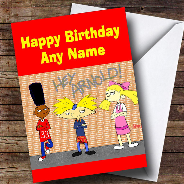 Hey Arnold Personalised Children's Birthday Card