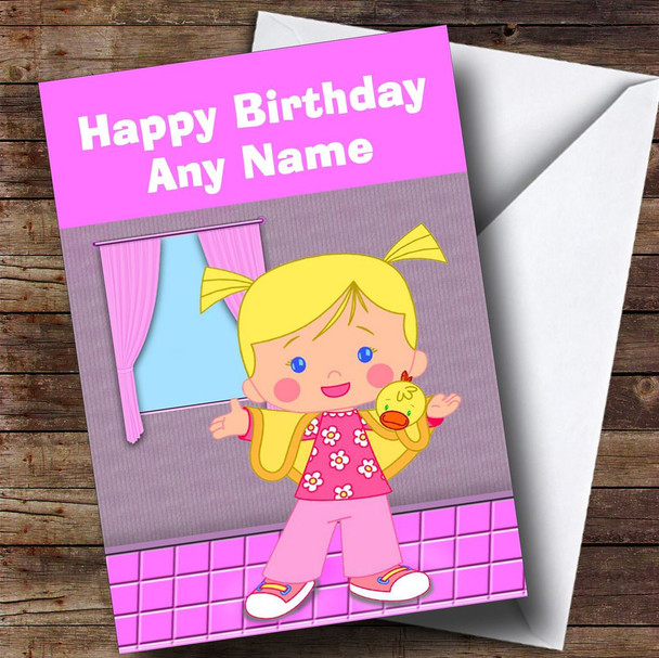 Chloe's Closet Pink Personalised Children's Birthday Card