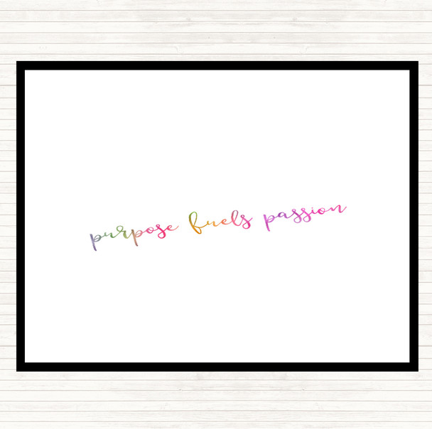 Purpose Fuels Passion Rainbow Quote Dinner Table Placemat