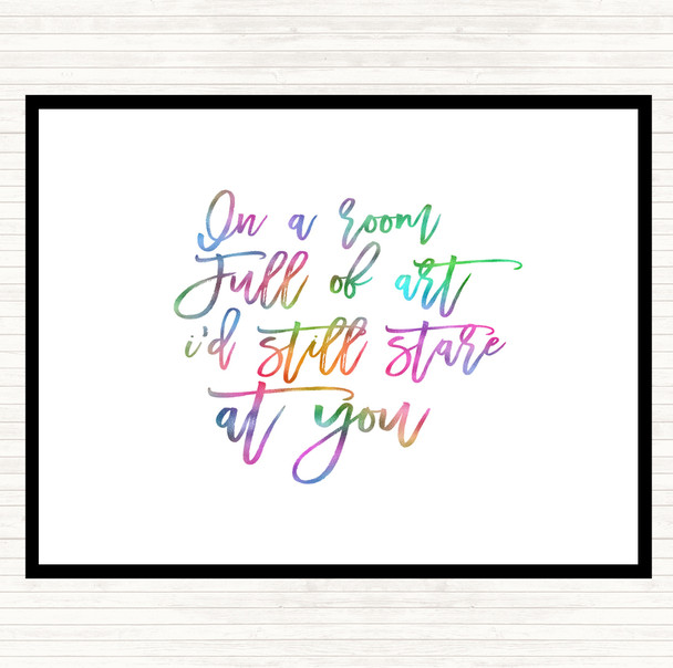 Room Full Of Art Rainbow Quote Dinner Table Placemat