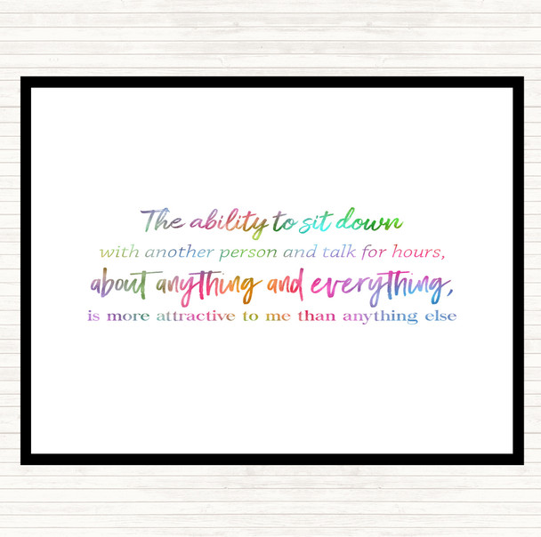 Ability To Sit Down Rainbow Quote Mouse Mat Pad
