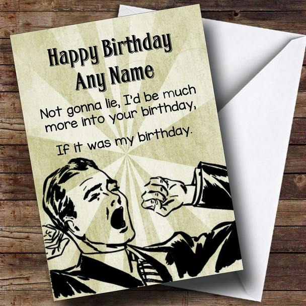 Funny Joke Boring Birthday Personalised Birthday Card