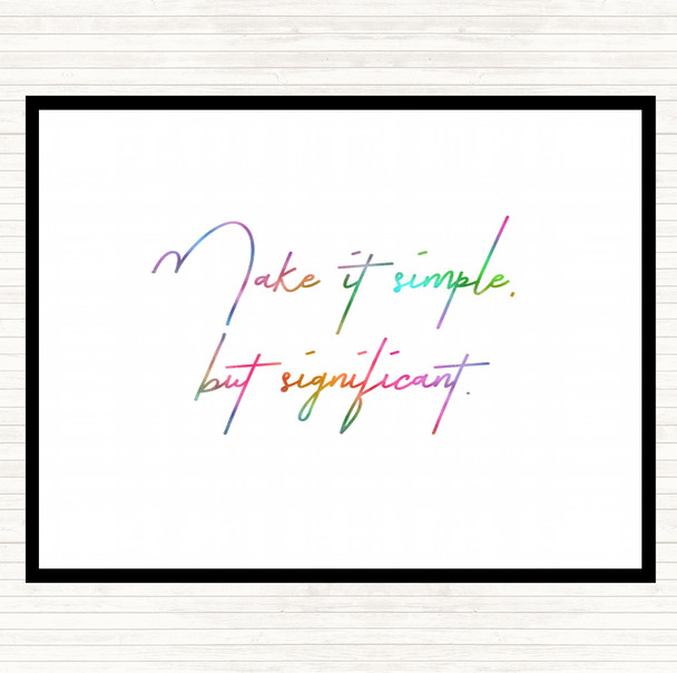 Simple But Significant Rainbow Quote Mouse Mat Pad