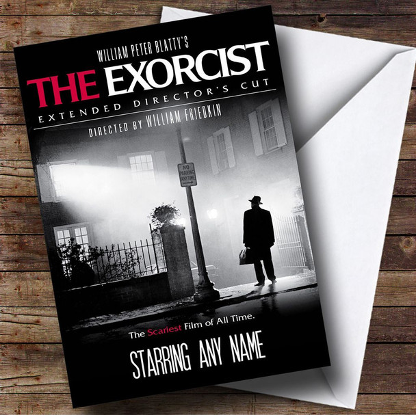 Spoof The Exorcist Movie Film Poster Personalised Birthday Card
