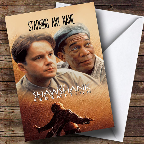 Spoof Shawshank Redemption Movie Film Poster Personalised Birthday Card