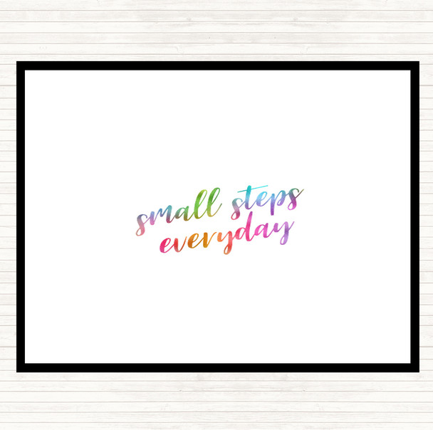 Small Steps Rainbow Quote Dinner Table Placemat