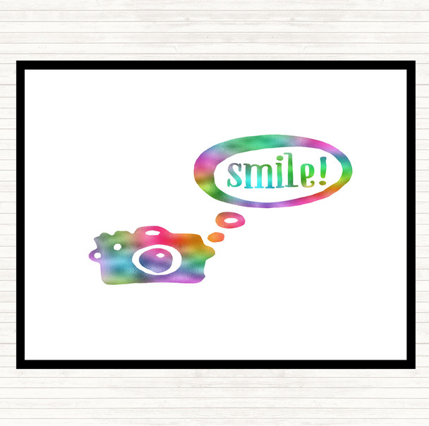 Smile Camera Rainbow Quote Mouse Mat Pad