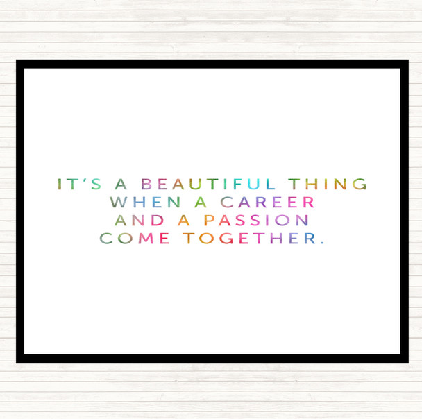 Beautiful Thing Rainbow Quote Mouse Mat Pad