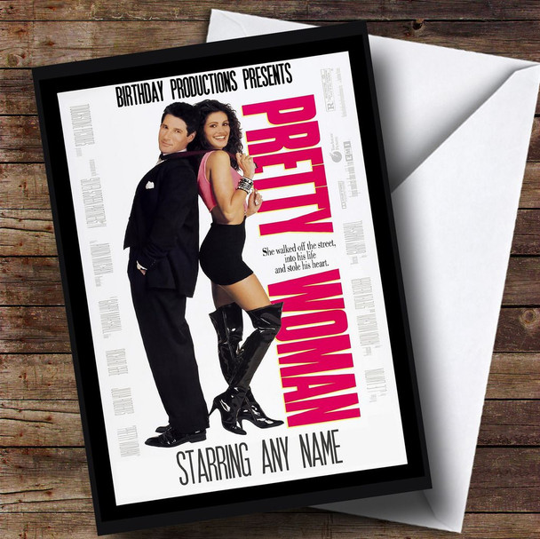 Spoof Pretty Woman Film Poster Funny Personalised Birthday Card