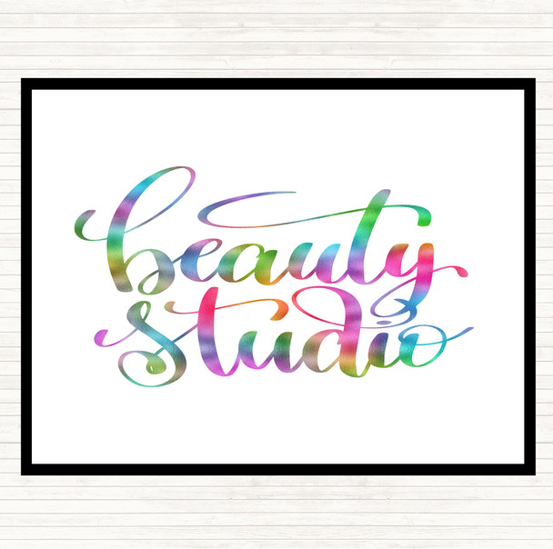 Beauty Studio Rainbow Quote Mouse Mat Pad
