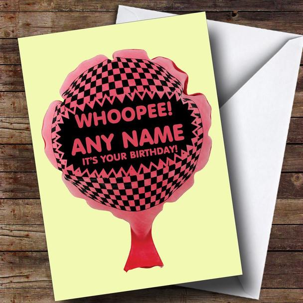 Whoopee Cushion Funny Personalised Birthday Card