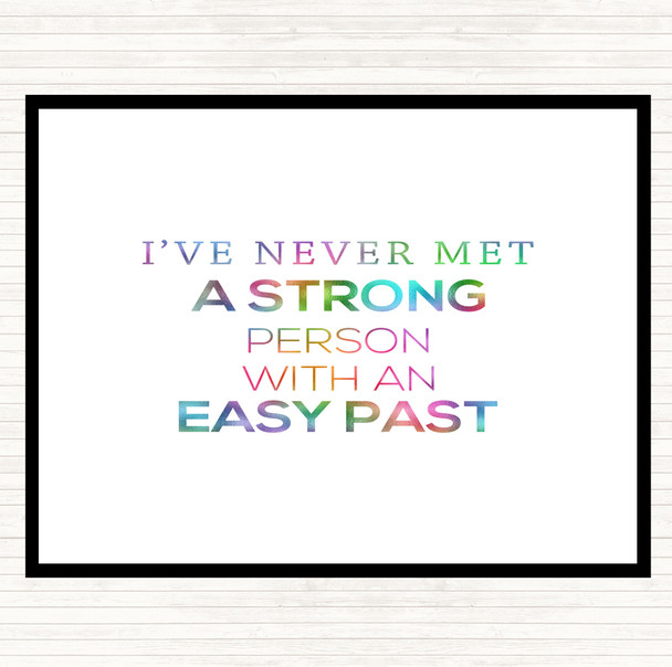 Strong Person Rainbow Quote Dinner Table Placemat