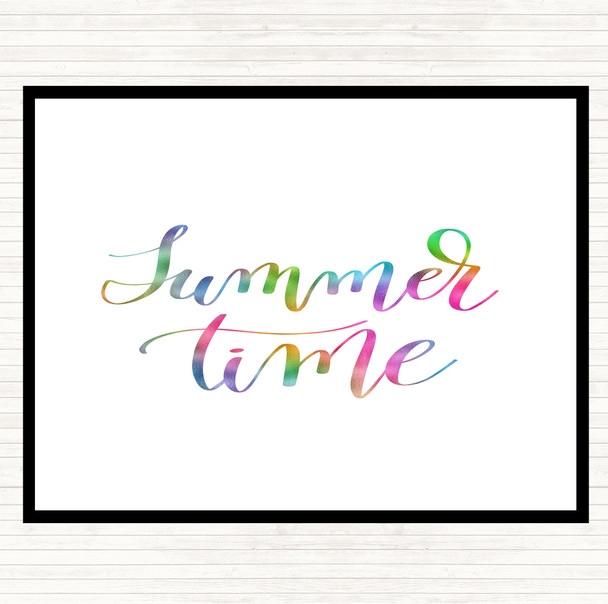 Summertime Rainbow Quote Mouse Mat Pad