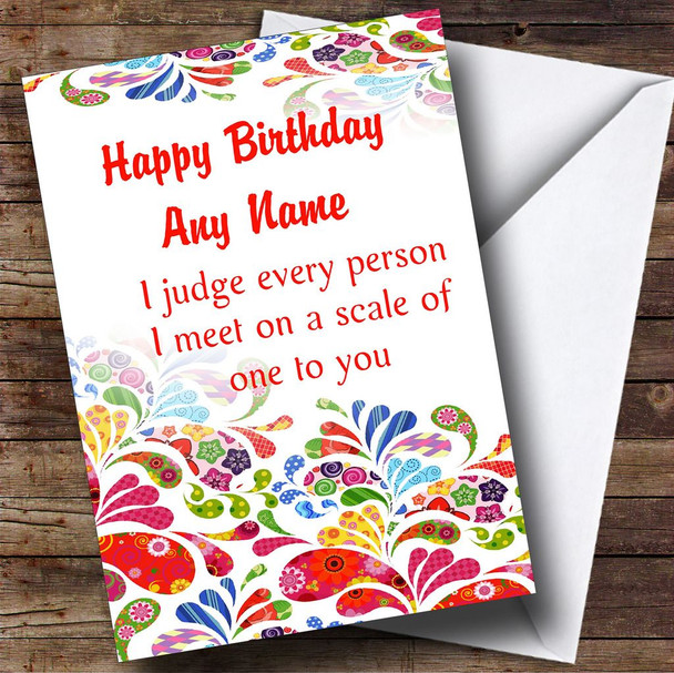 Floral One To You Personalised Birthday Card
