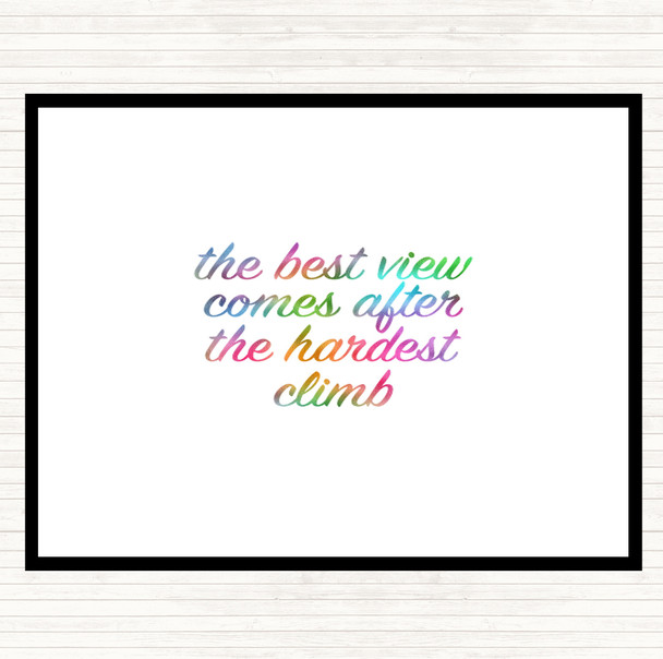 The Best View Rainbow Quote Mouse Mat Pad