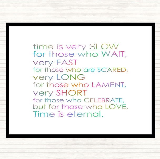 Time Eternal Rainbow Quote Dinner Table Placemat