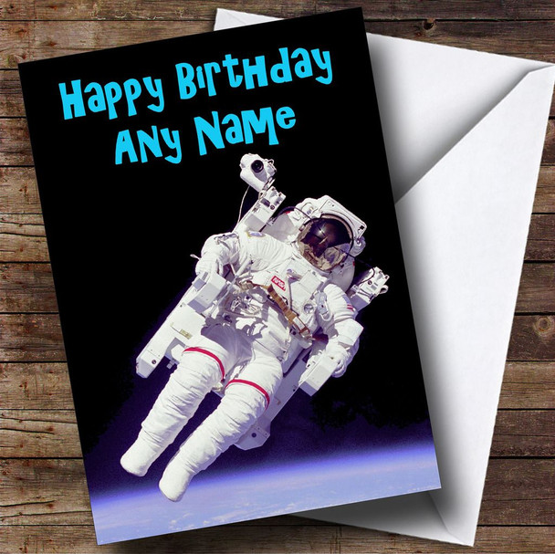 Astronaut Spaceman Personalised Birthday Card