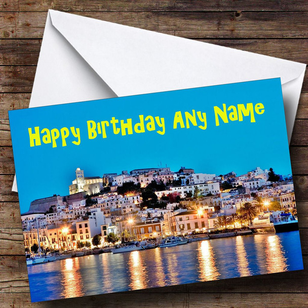 Ibiza Personalised Birthday Card Ibiza Personalised Birthday Card