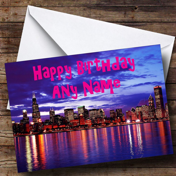 Chicago Personalised Birthday Card