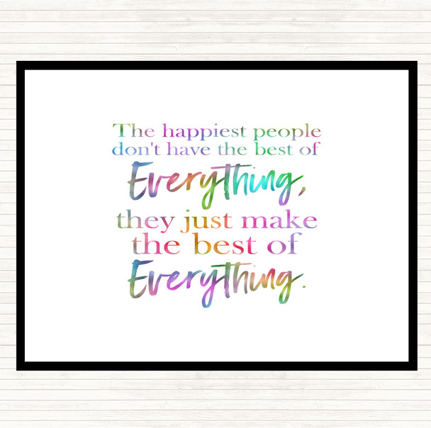 Best Of Everything Rainbow Quote Dinner Table Placemat