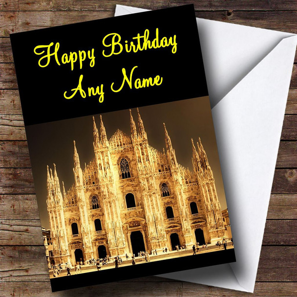 Milan Italy Personalised Birthday Card