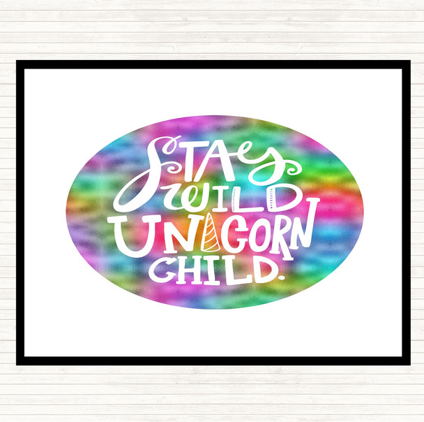 Unicorn Child Rainbow Quote Dinner Table Placemat