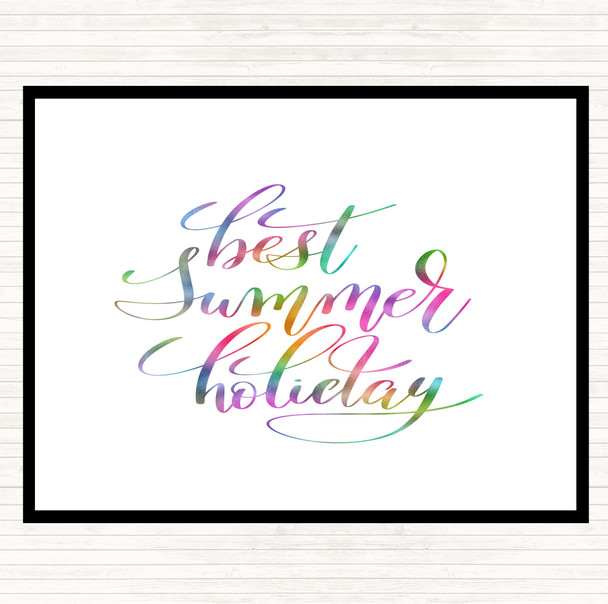 Best Summer Holiday Rainbow Quote Mouse Mat Pad