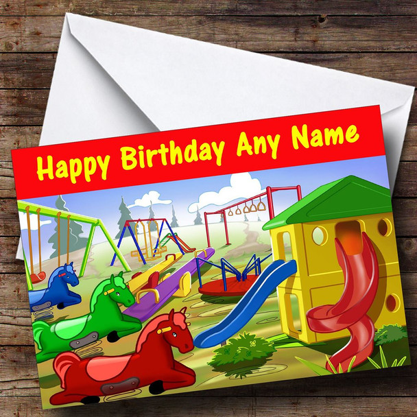 Playground Personalised Birthday Card