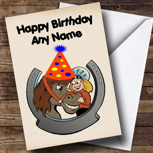 Horse Lover Children's Personalised Children's Birthday Card