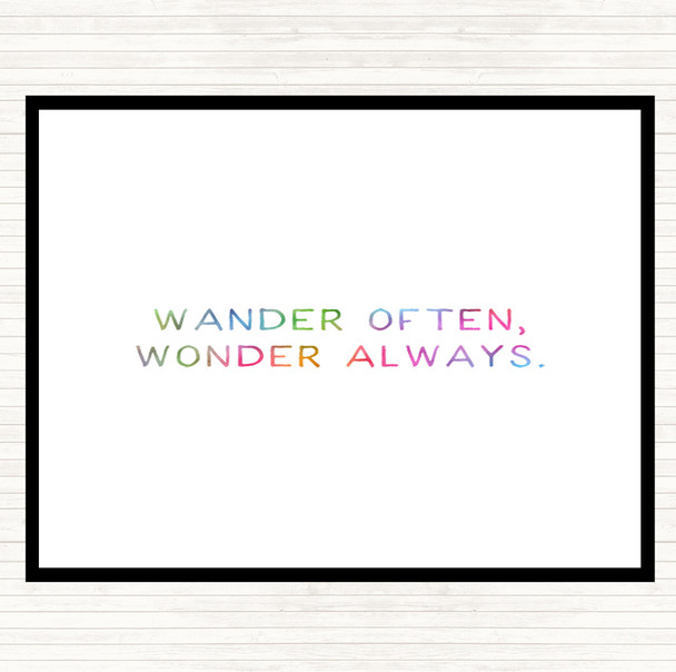 Wander Often Rainbow Quote Dinner Table Placemat