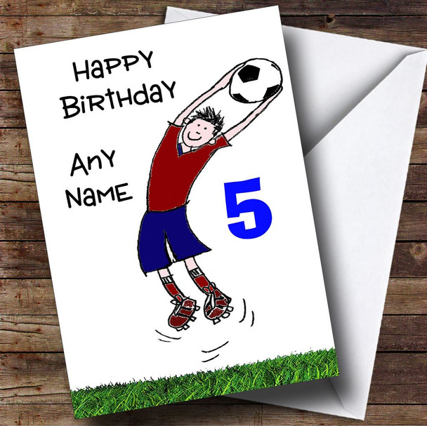 Any Age Football Fan Personalised Birthday Card