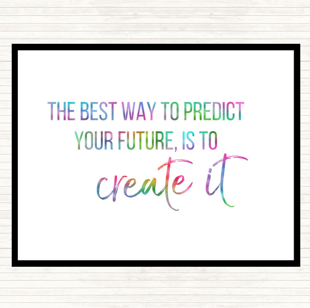 Best Way To Predict Your Future Rainbow Quote Mouse Mat Pad