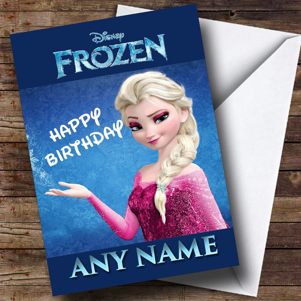 Frozen Princess Elsa Personalised Birthday Card