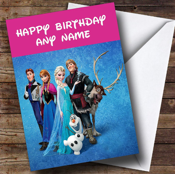 Frozen Characters Personalised Birthday Card