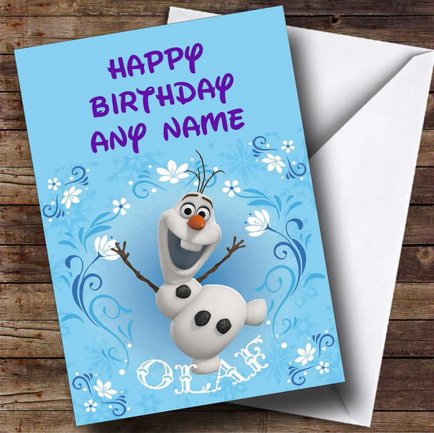 Olaf The Snowman Frozen Personalised Birthday Card