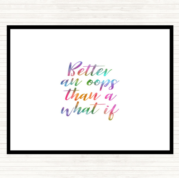 Better All Oops Rainbow Quote Dinner Table Placemat