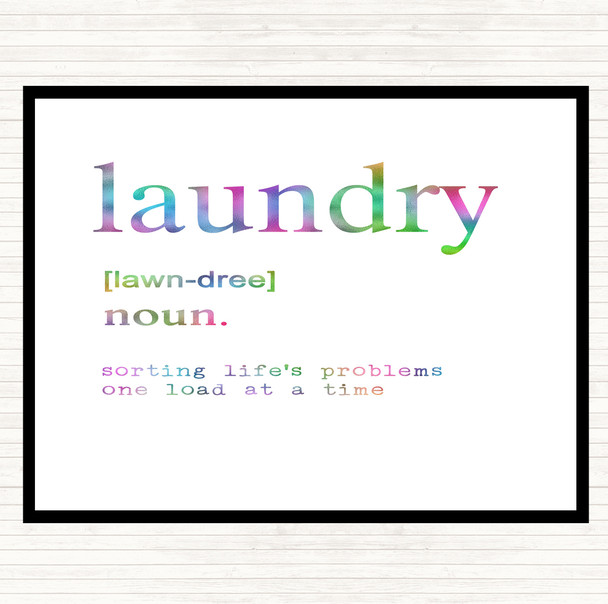 Word Definition Laundry Rainbow Quote Mouse Mat Pad