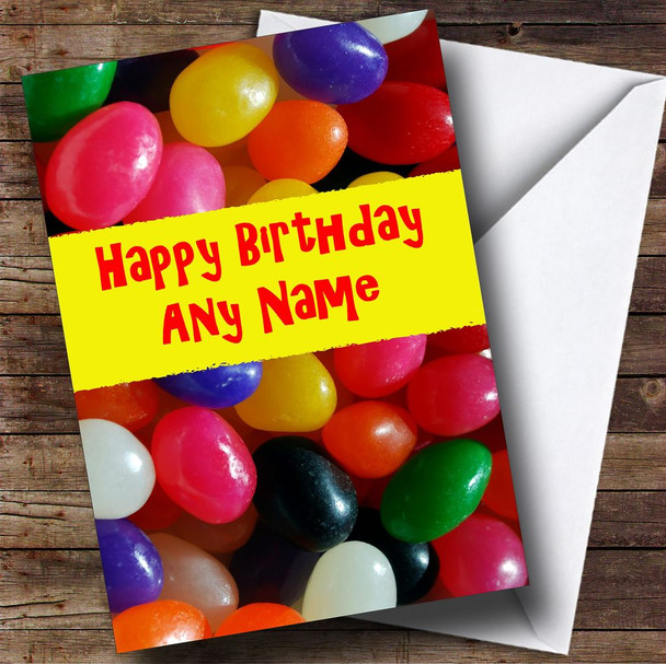 Jellybeans Sweets Personalised Birthday Card