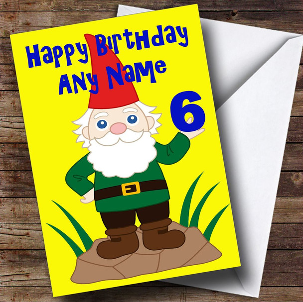 Funny Gnome Personalised Birthday Card