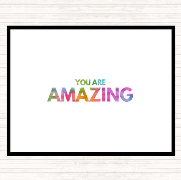 You Are Amazing Rainbow Quote Mouse Mat Pad