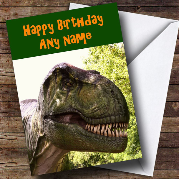 Dinosaur T Rex Personalised Birthday Card