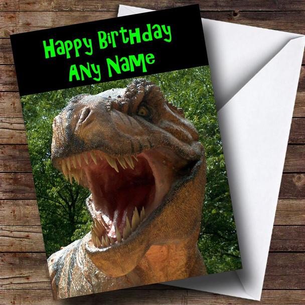 Big T Rex Dinosaur Personalised Birthday Card