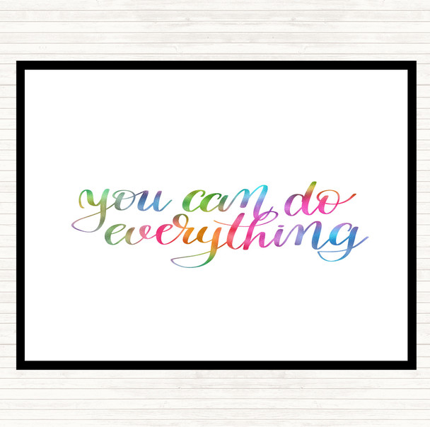 You Can Do Everything Rainbow Quote Mouse Mat Pad