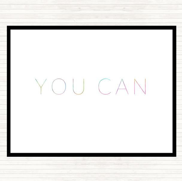 You Can Rainbow Quote Dinner Table Placemat