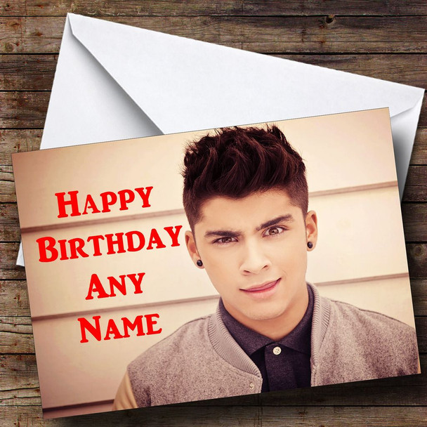 Zayn Malik One Direction Personalised Birthday Card